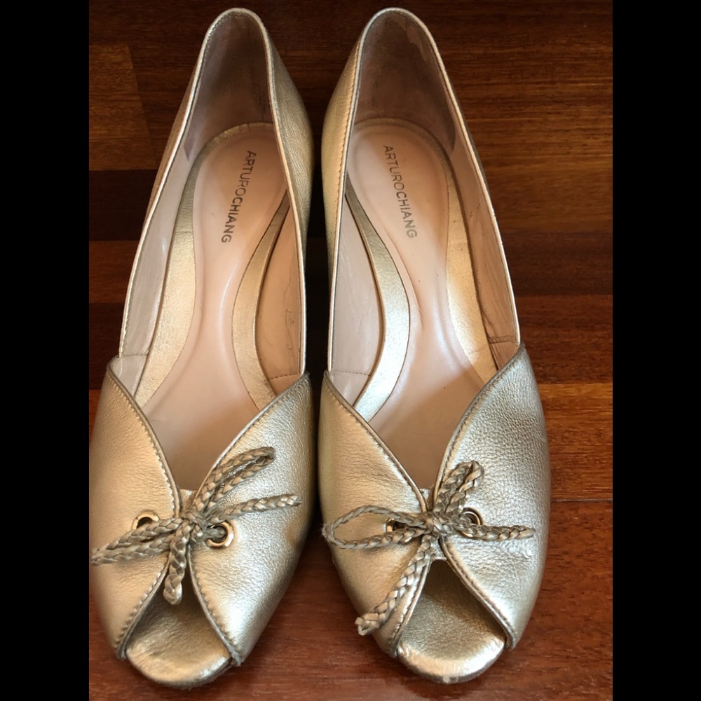 Arturo Chiang open toe wedge heel shoes